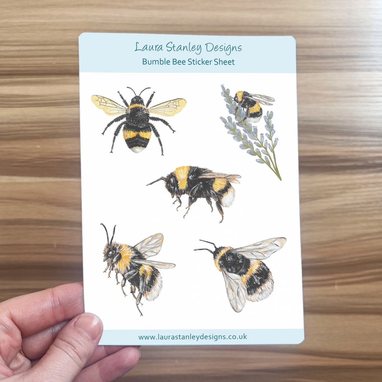 British Bumble Bee Sticker Sheet