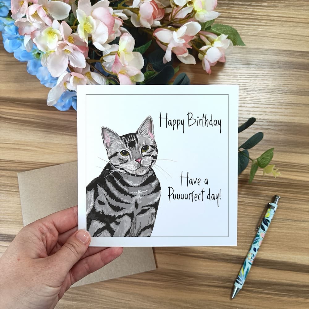 Personalised Cat Birthday Card