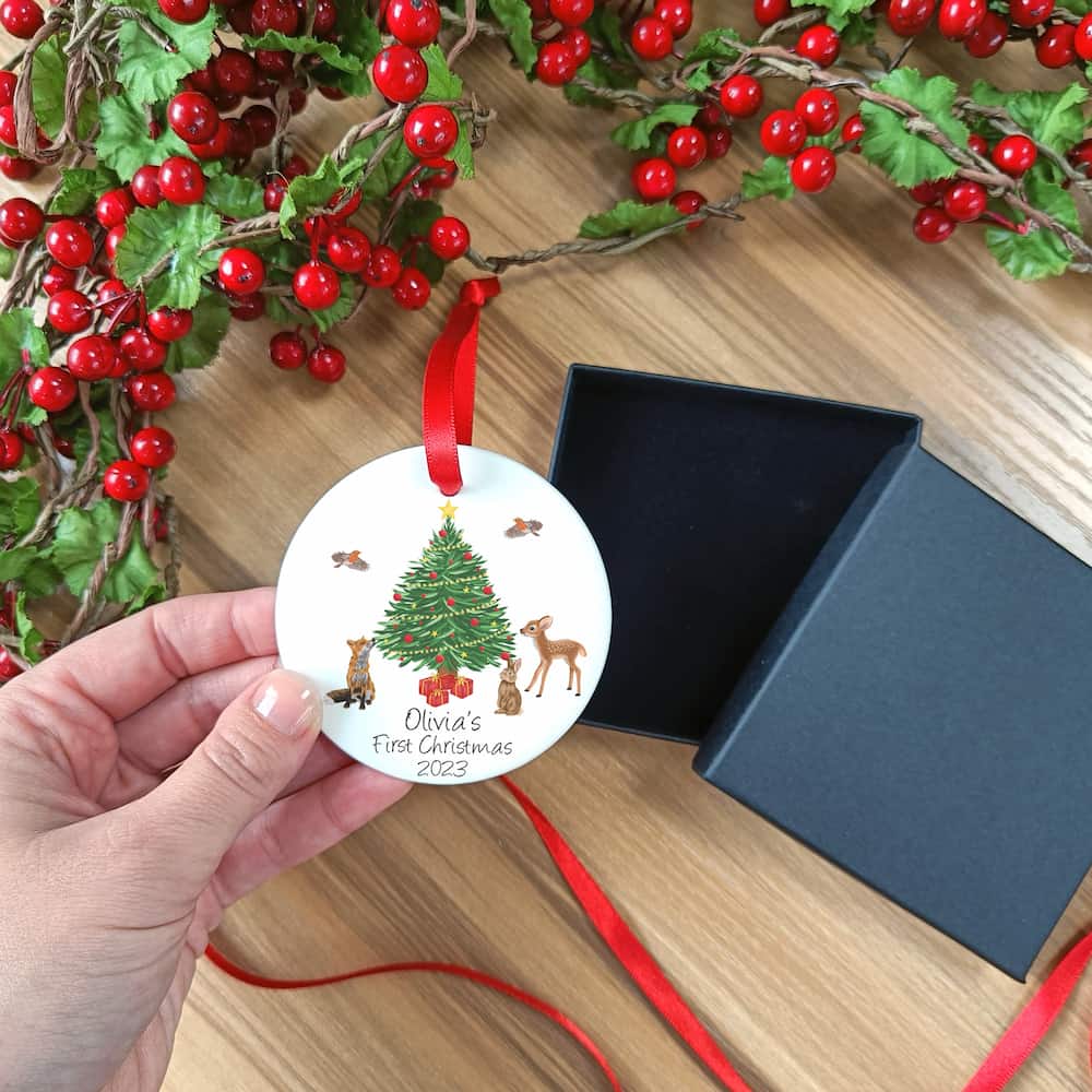 personalised baby Christmas decoration