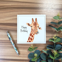 Load image into Gallery viewer, Illustrated Giraffe Birthday Card
