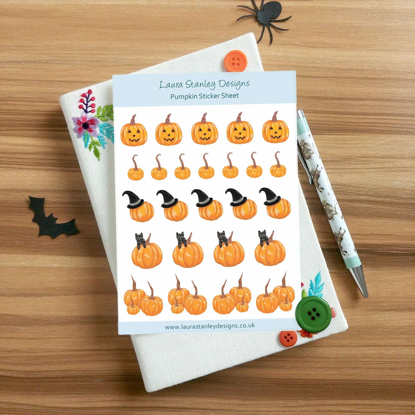 Pumpkin Sticker Sheet | Autumnal Stickers