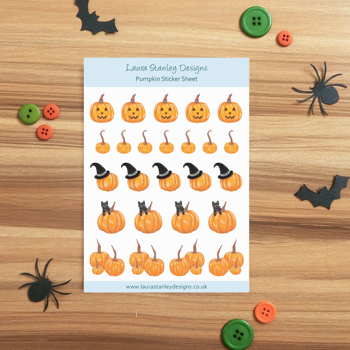 Pumpkin Sticker Sheet | Autumnal Stickers