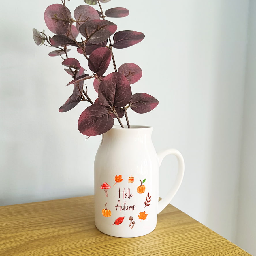 Autumnal ceramic flower jug