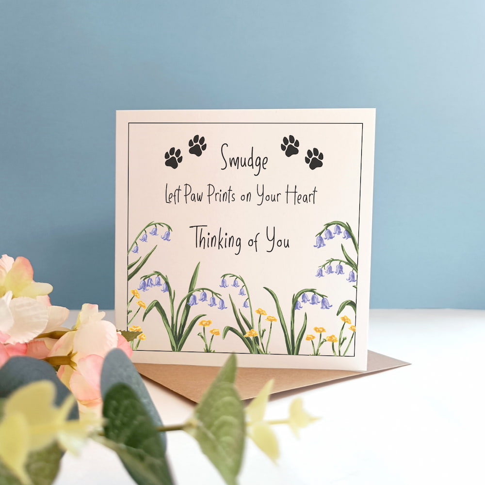 Personalised Pet Sympathy Card