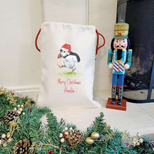 Load image into Gallery viewer, Father Christmas personalised gifting sacks 

