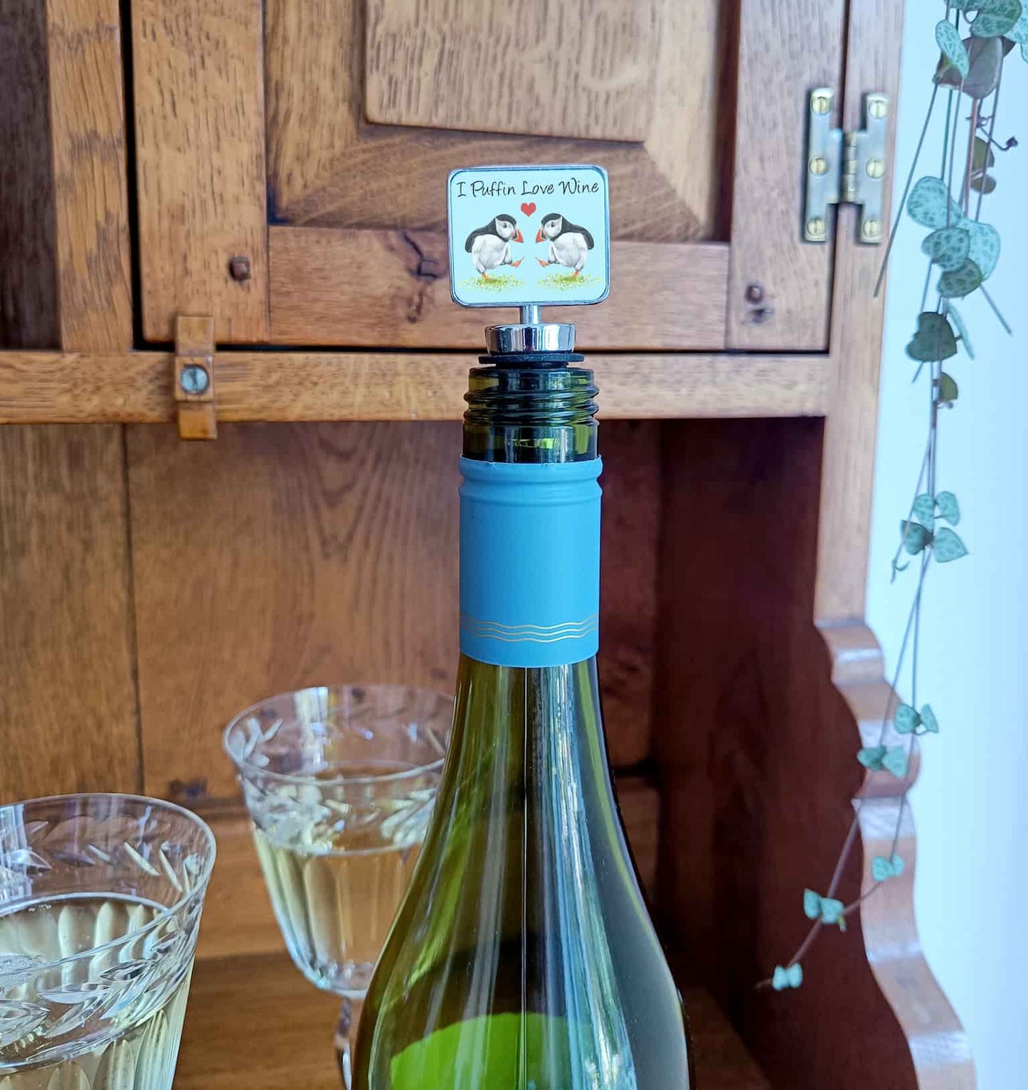 Puffin Bottle Stopper | I Puffin Love Wine Bottle Topper