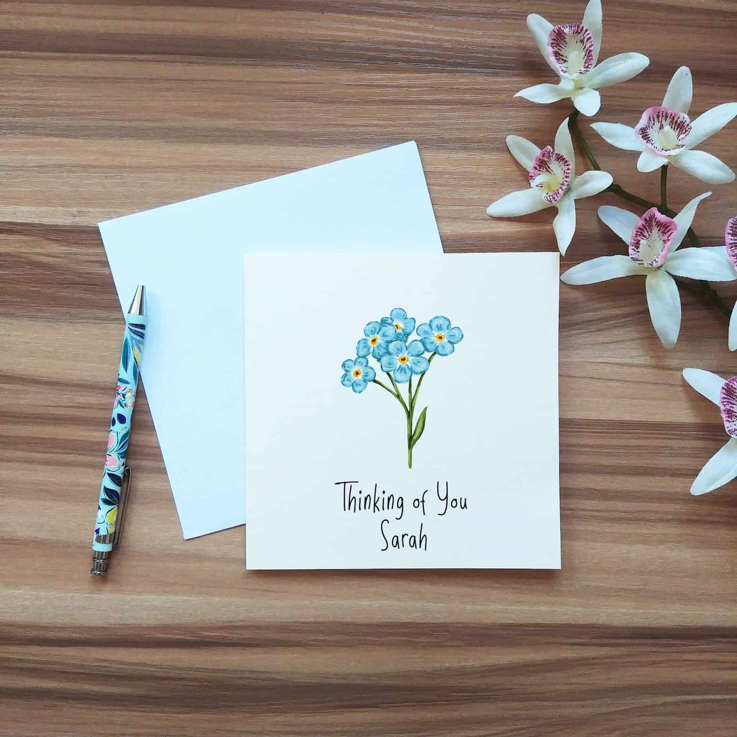 Thinking of You Forget Me Not Card | Sympathy Card