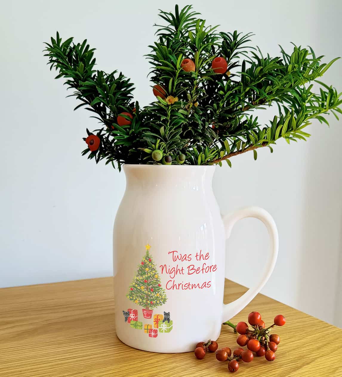Twas the night before Christmas Flower Vase