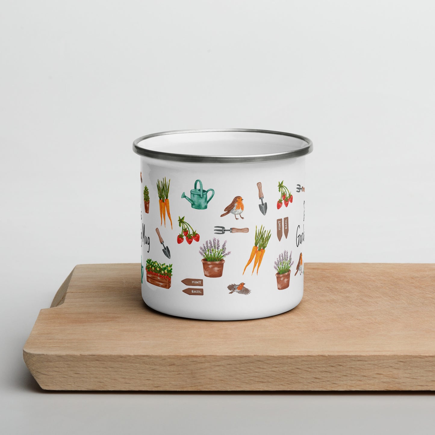 Personalised Gardening Enamel Mug