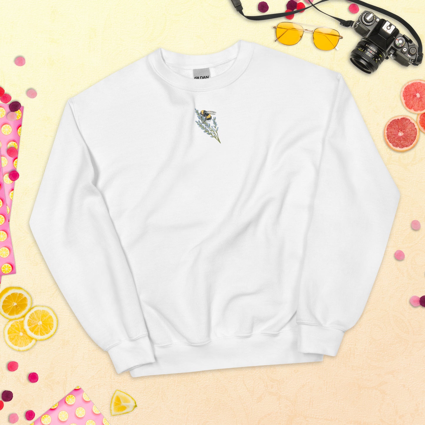 Bumble Bee on Lavender Sweater | Bee Jumper