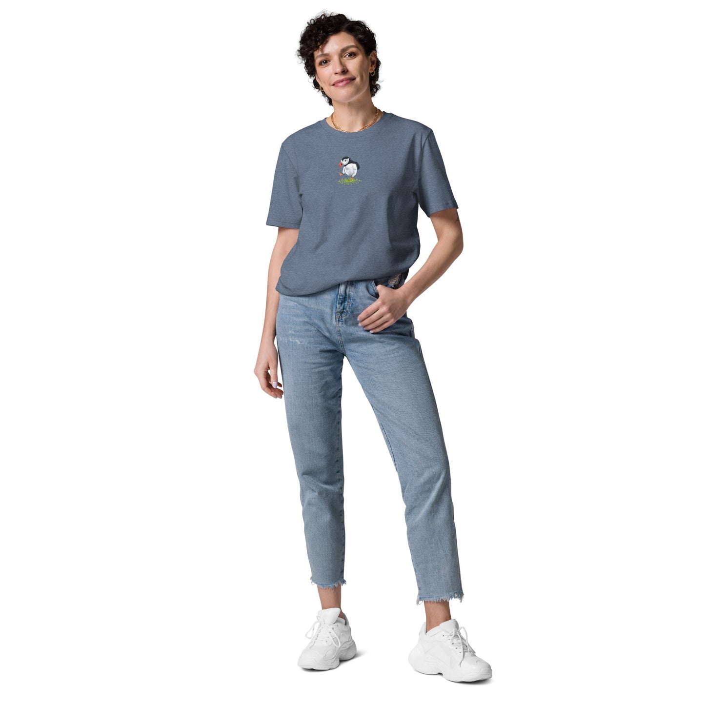Dancing Puffin T-Shirt | Unisex Organic Cotton T-Shirt