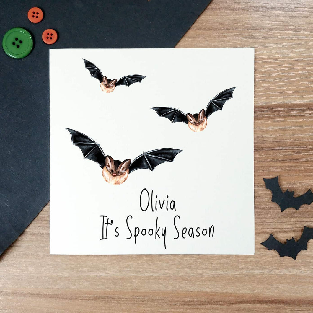 Bats Halloween Greetings Card | It's Spooky Season