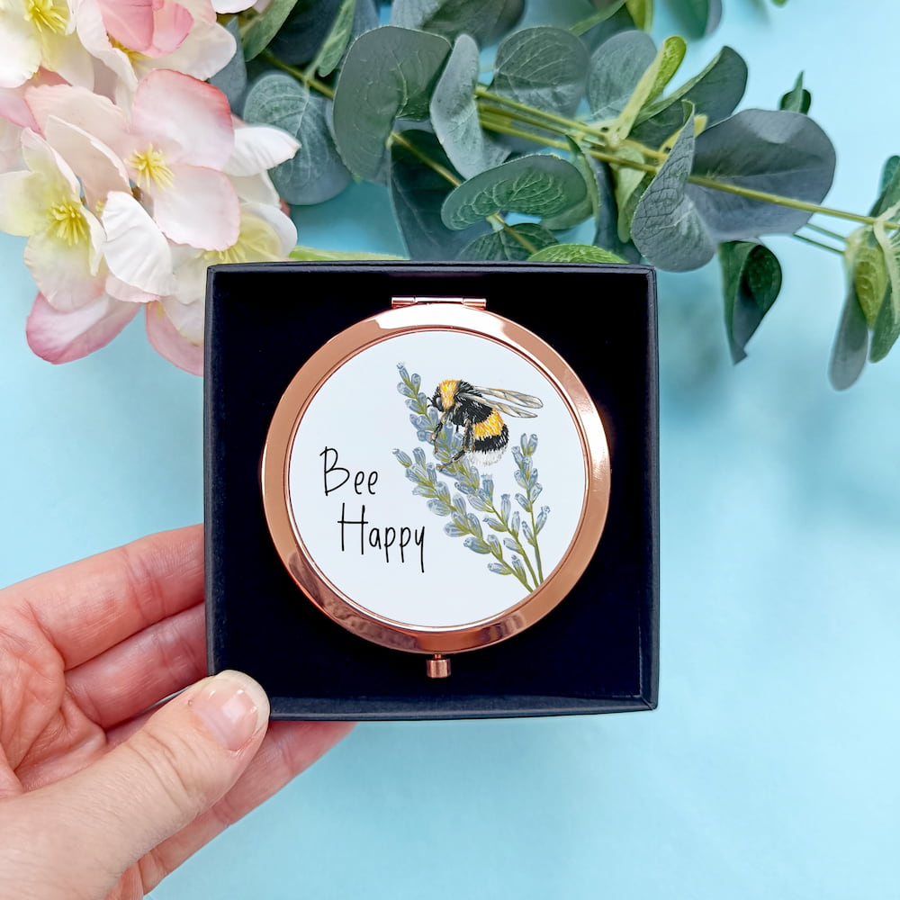 Bee Happy Compact Mirror