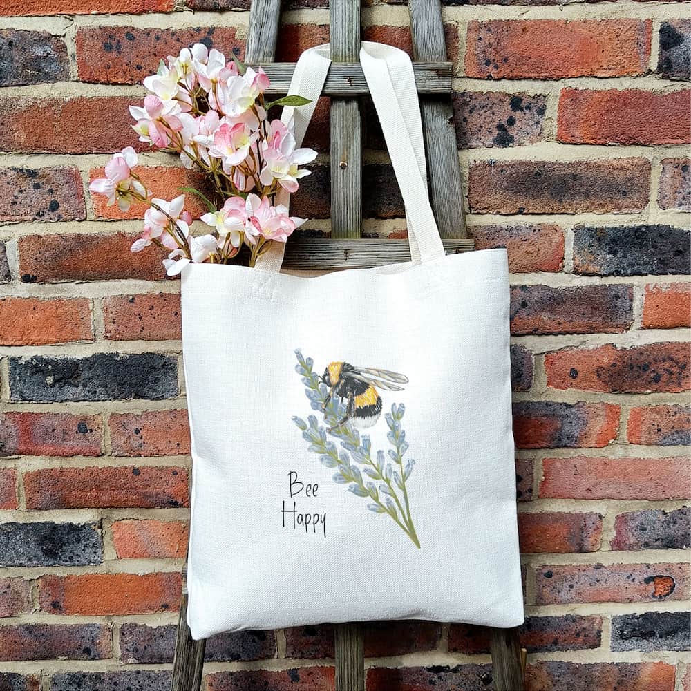 Bee Happy Tote Bag