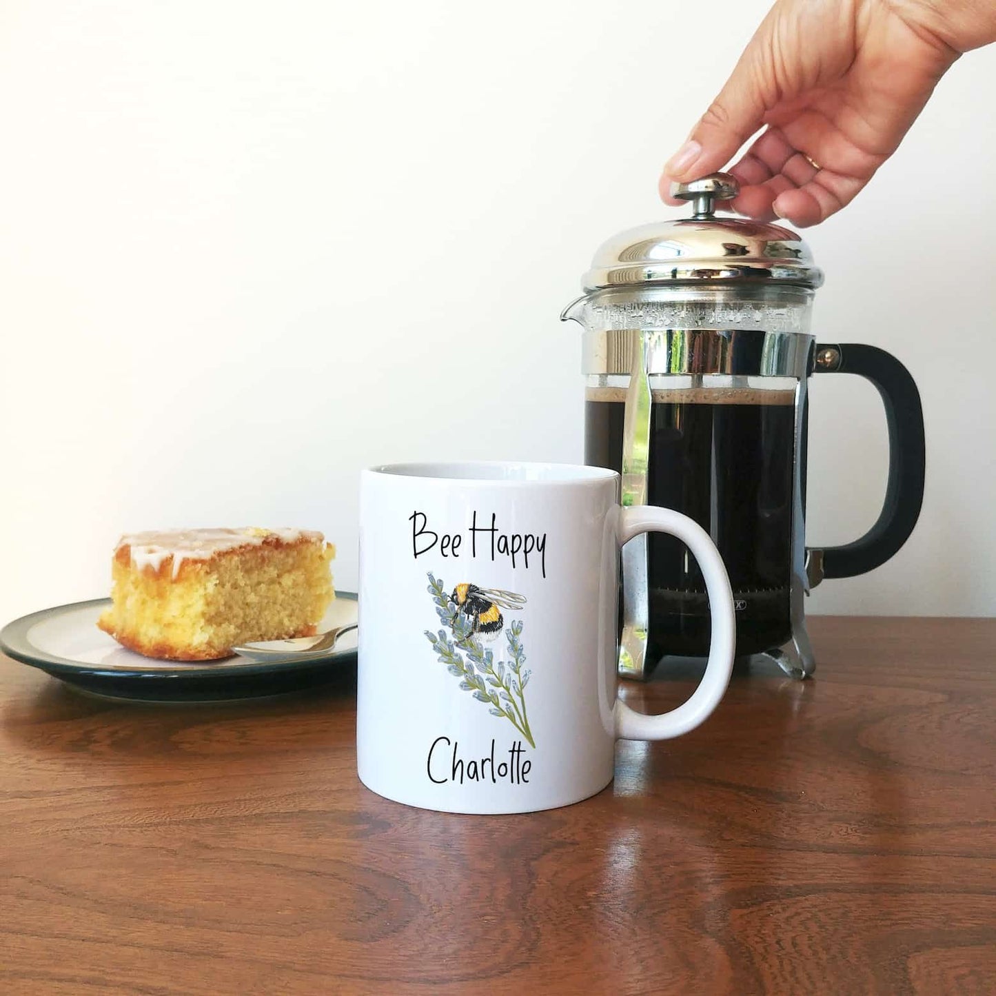 Personalised Bee Happy Mug