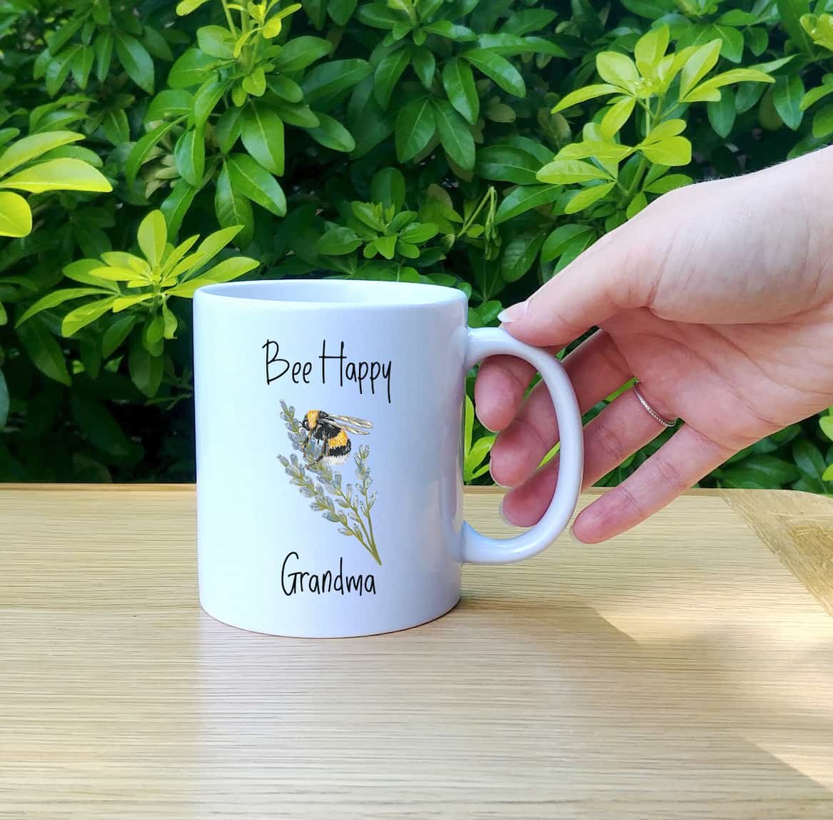 Personalised Bee Happy Mug