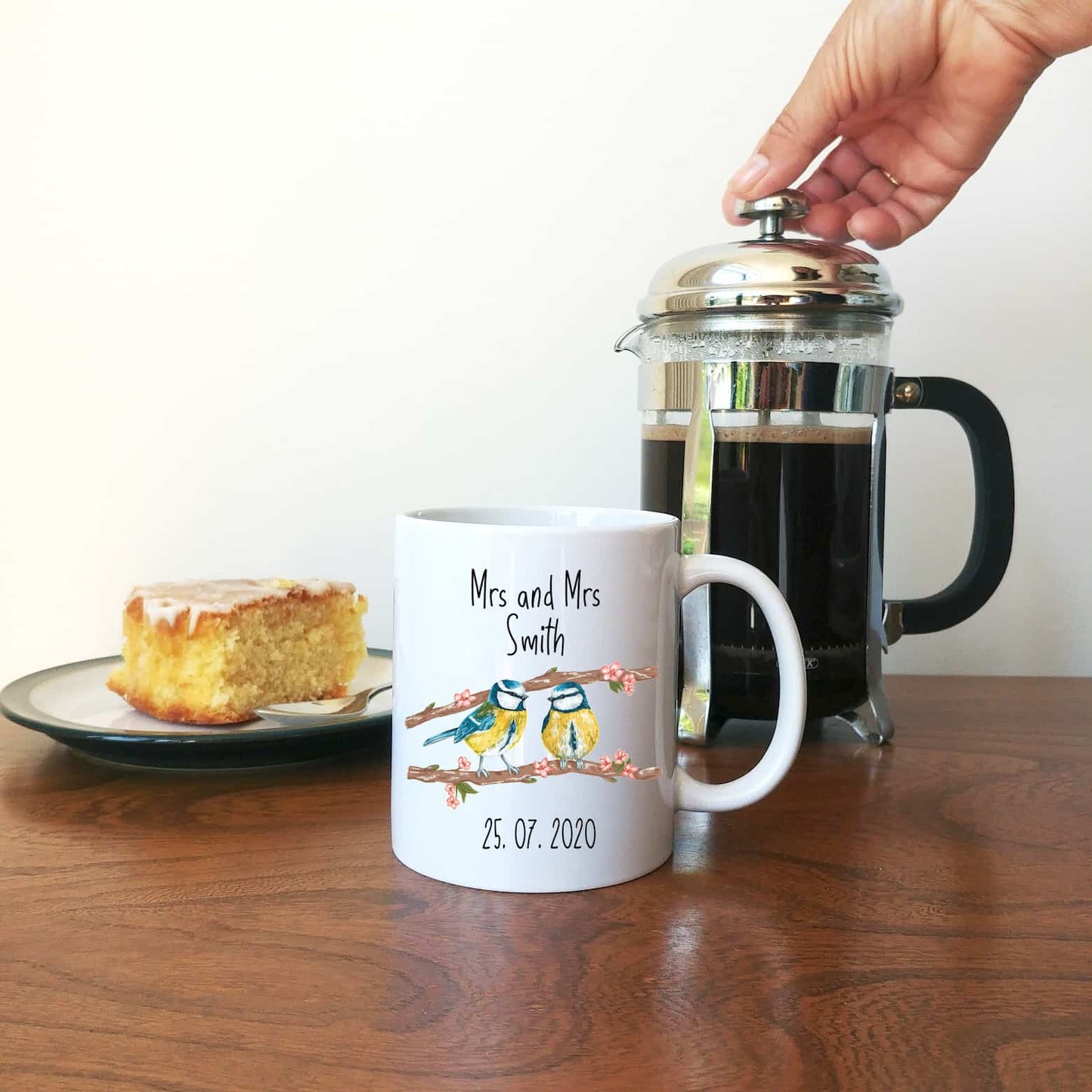 Personalised Mr and Mrs Bluetit Mug