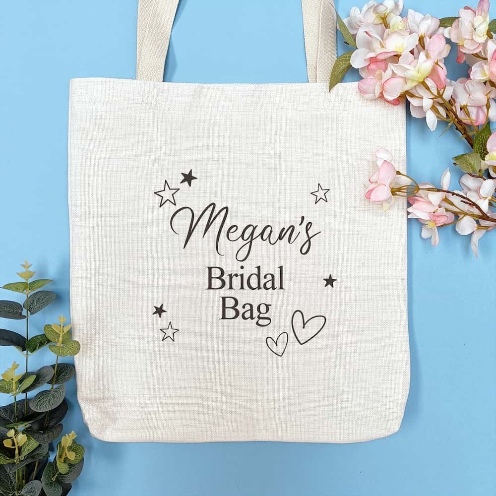 Personalised Bridal Bag | Wedding Day Tote Bag
