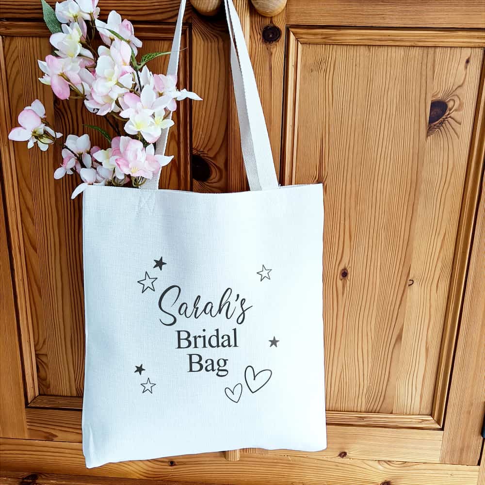 Personalised Bridal Bag | Wedding Day Tote Bag