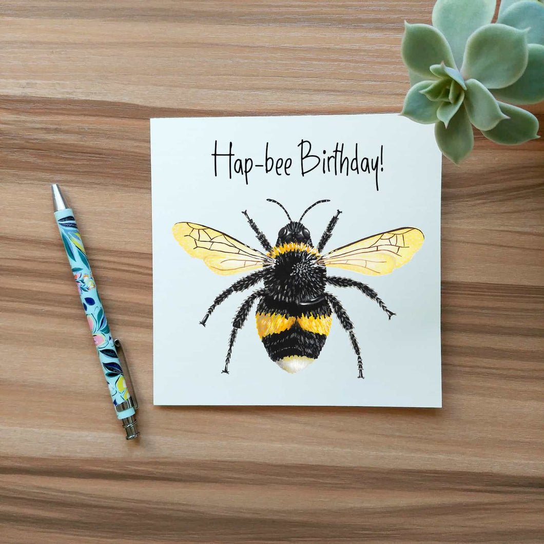 Illustrated Bumble Bee Greetings Card
