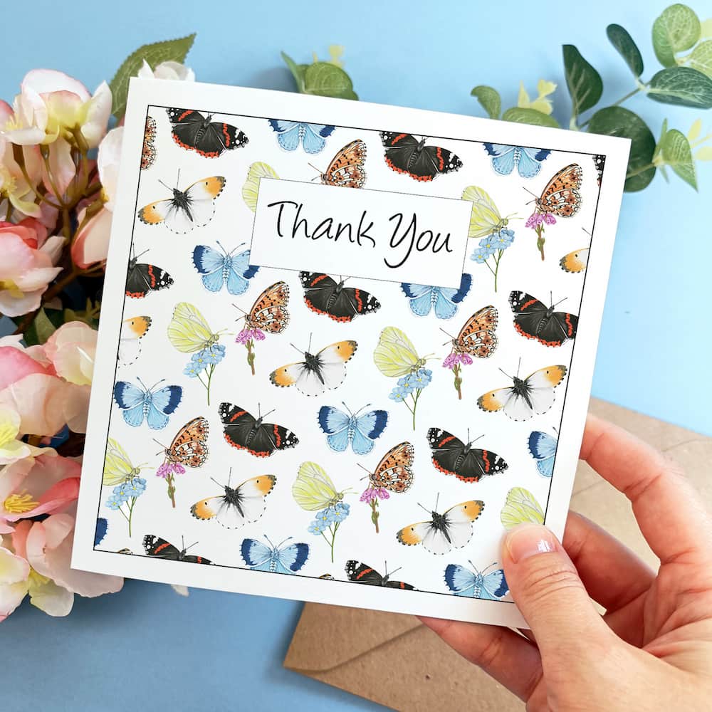 Butterfly Thank You Card