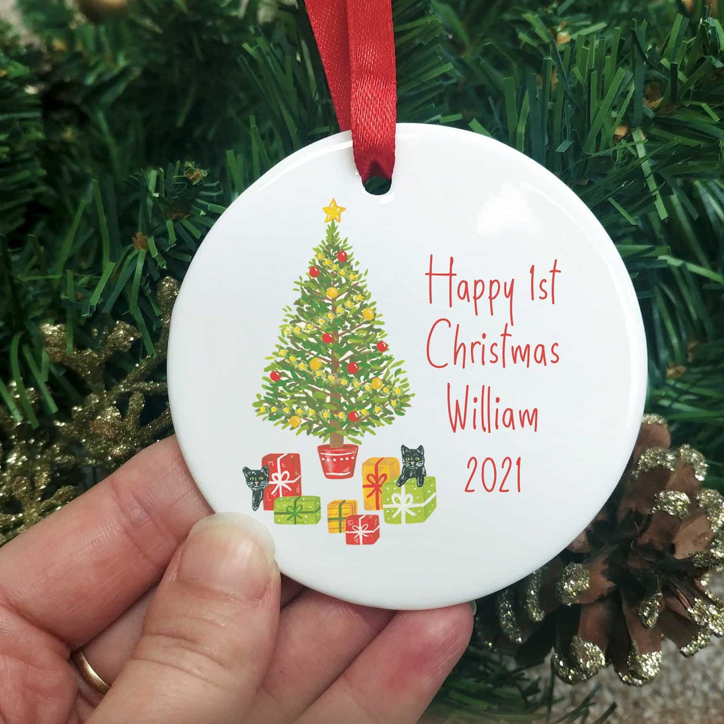 Personalised First Christmas Tree Decoration