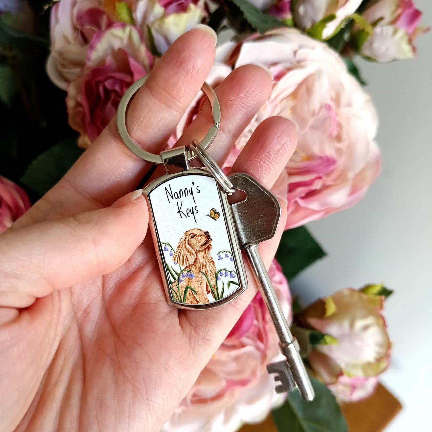 Personalised Dog Key Ring | Cocker Spaniel