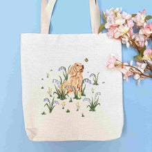 Load image into Gallery viewer, Dog and Butterfly Tote Bag | Cocker Spaniel Bag
