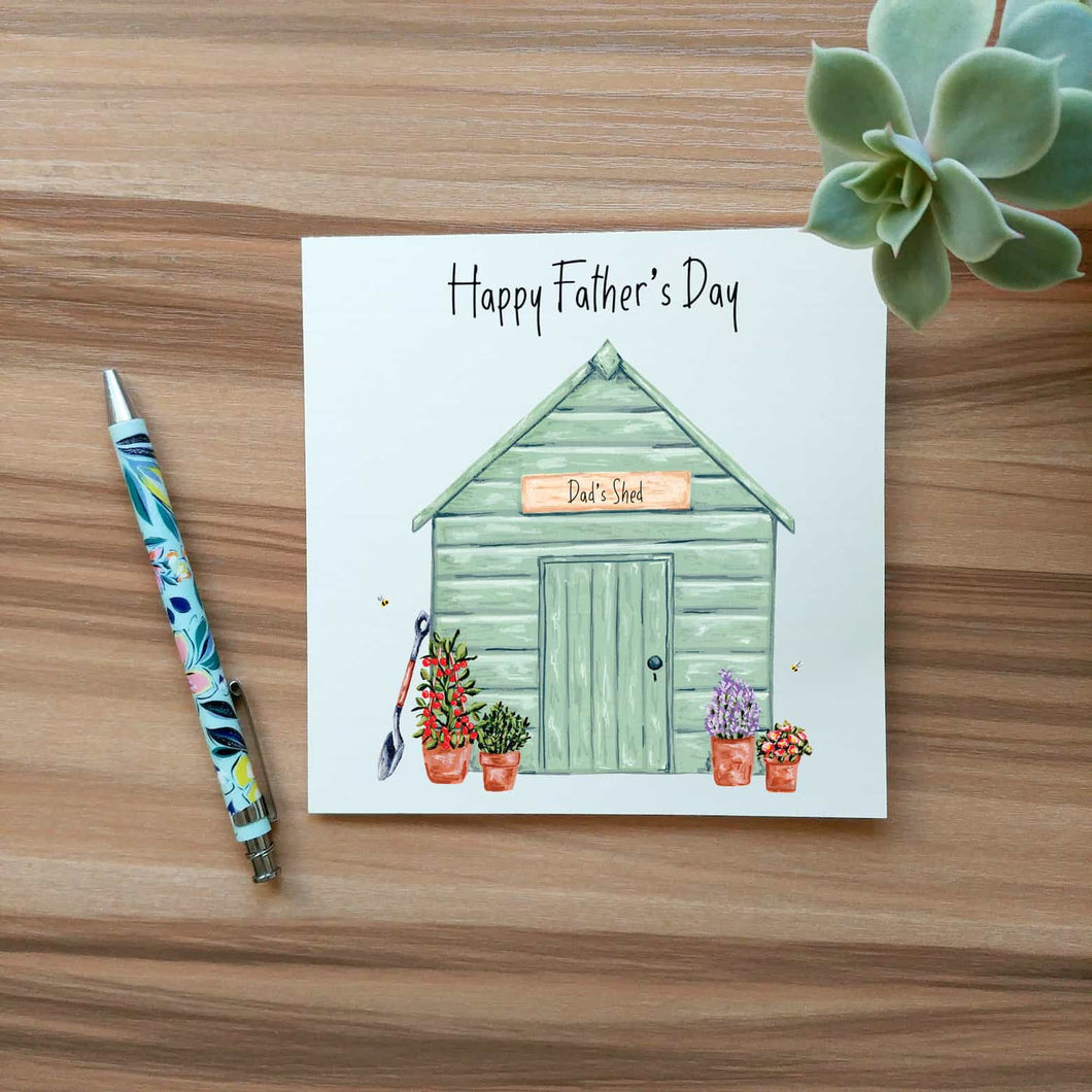 Personalised Garden  Shed Father's Day Card