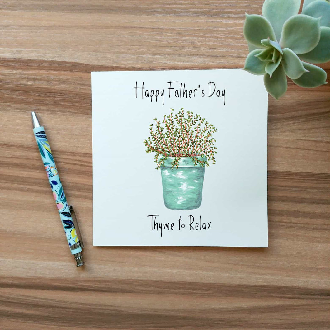 Thyme to Relax Father's Day Card