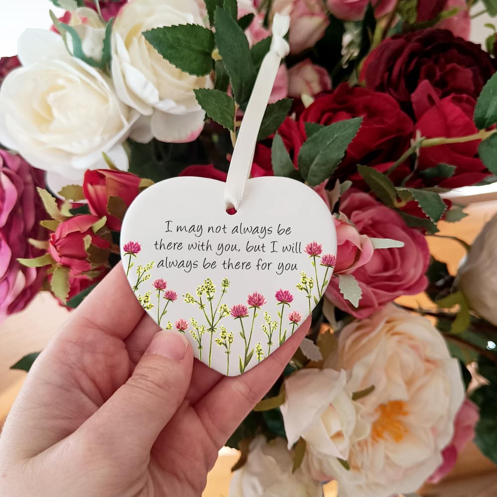 Personalised Floral Friendship Heart Decoration