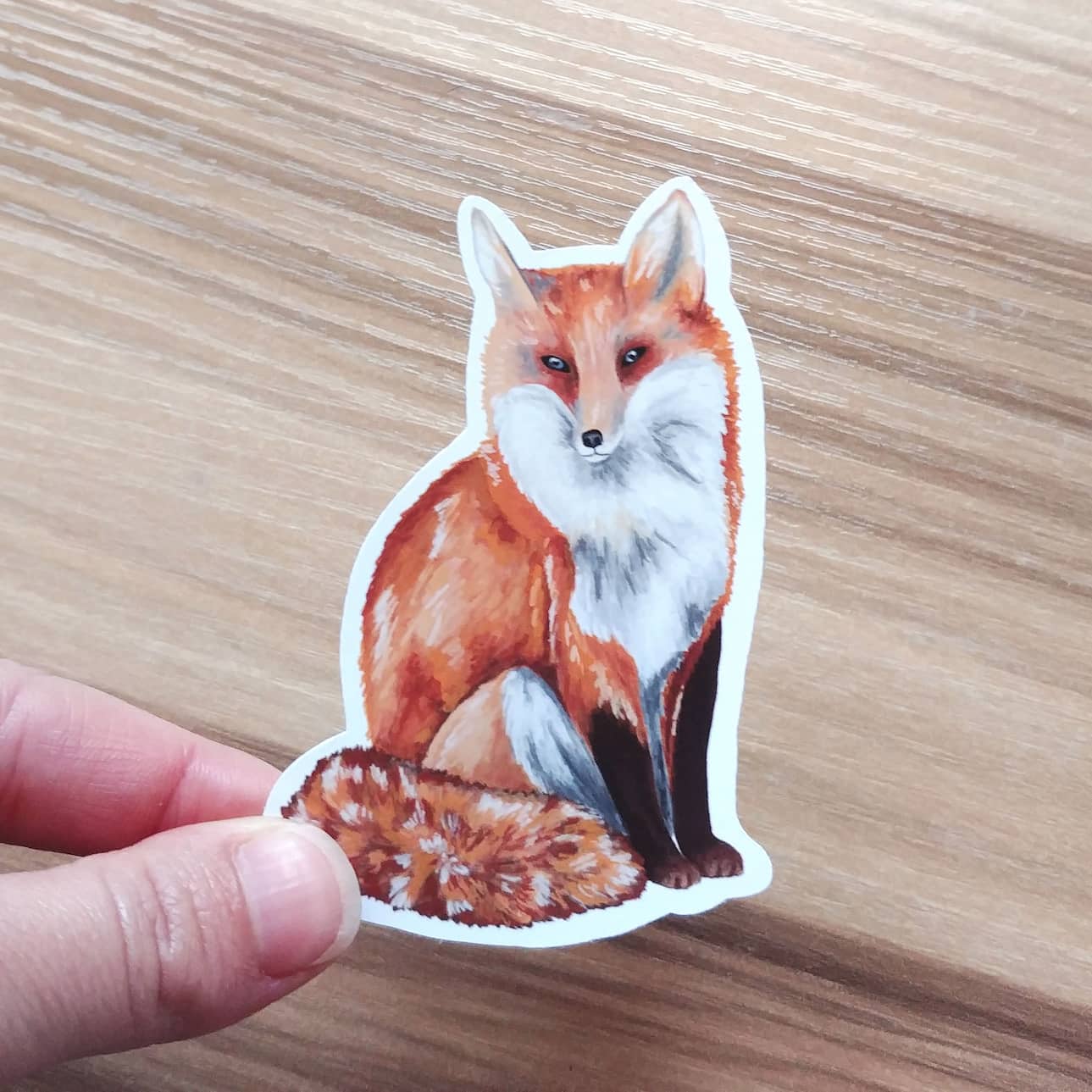 Illustrated Fox Vinyl Sticker