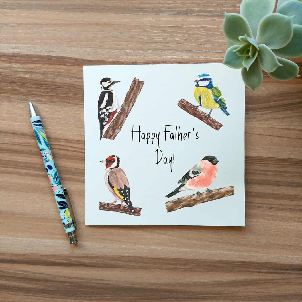 Garden Birds Father's Day Card | Bird Watching Card