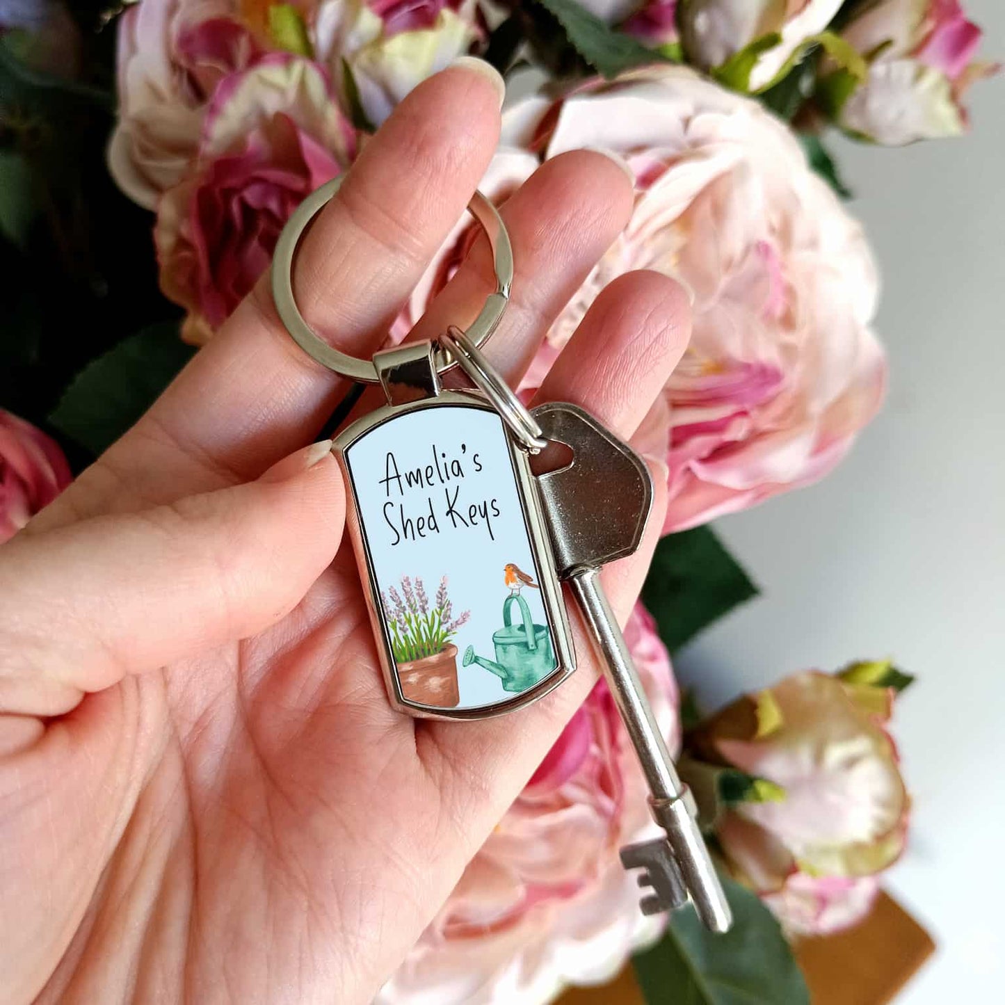 Personalised Garden Shed Key Ring | Gardening Keychain