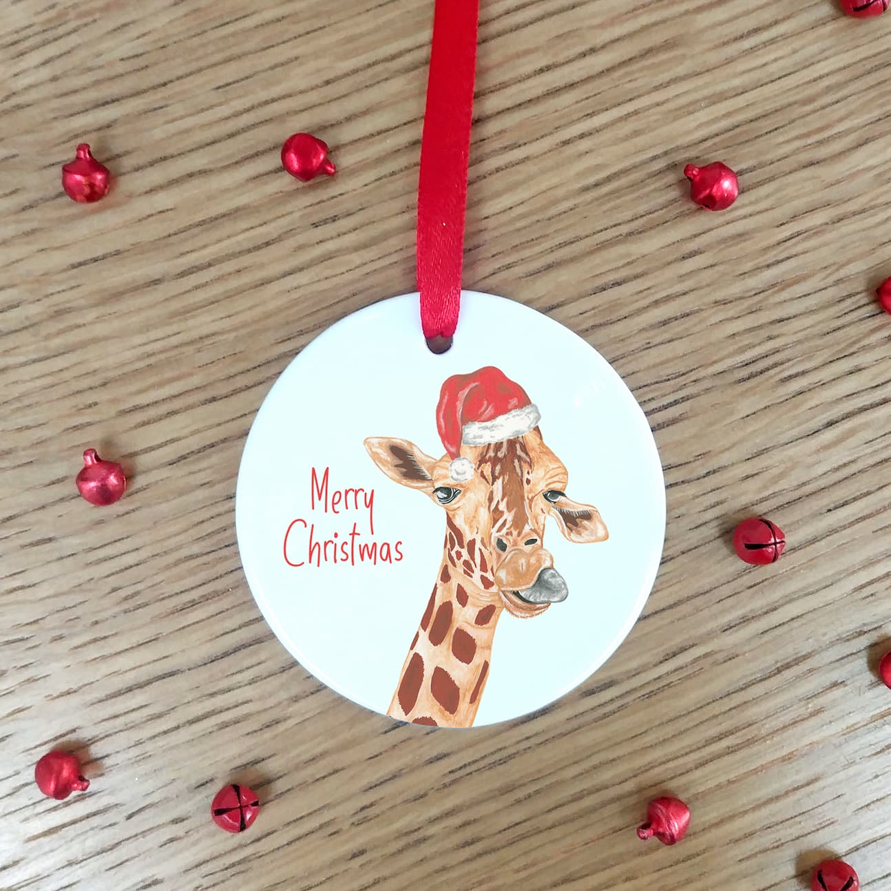 Giraffe Christmas Tree Decoration | Personalised Christmas Ornament