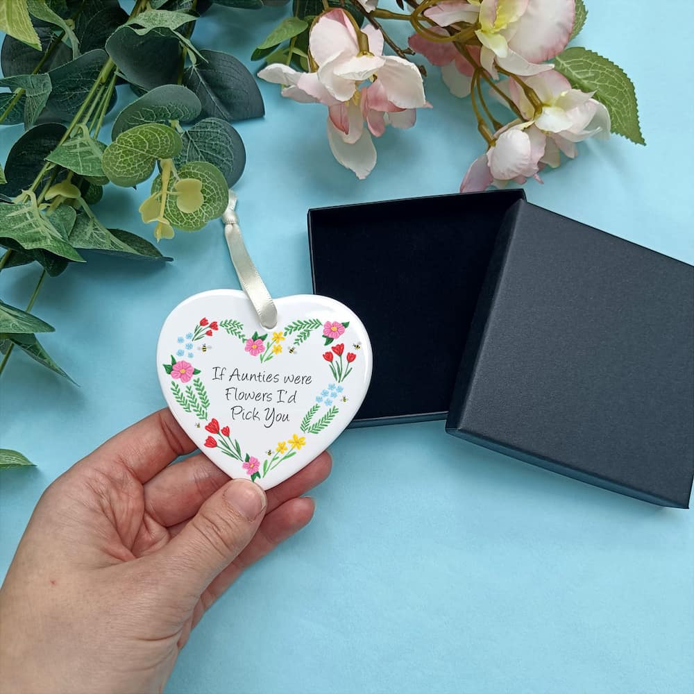 Floral Heart Ceramic Decoration | If Mums Were Flowers I'd Pick You