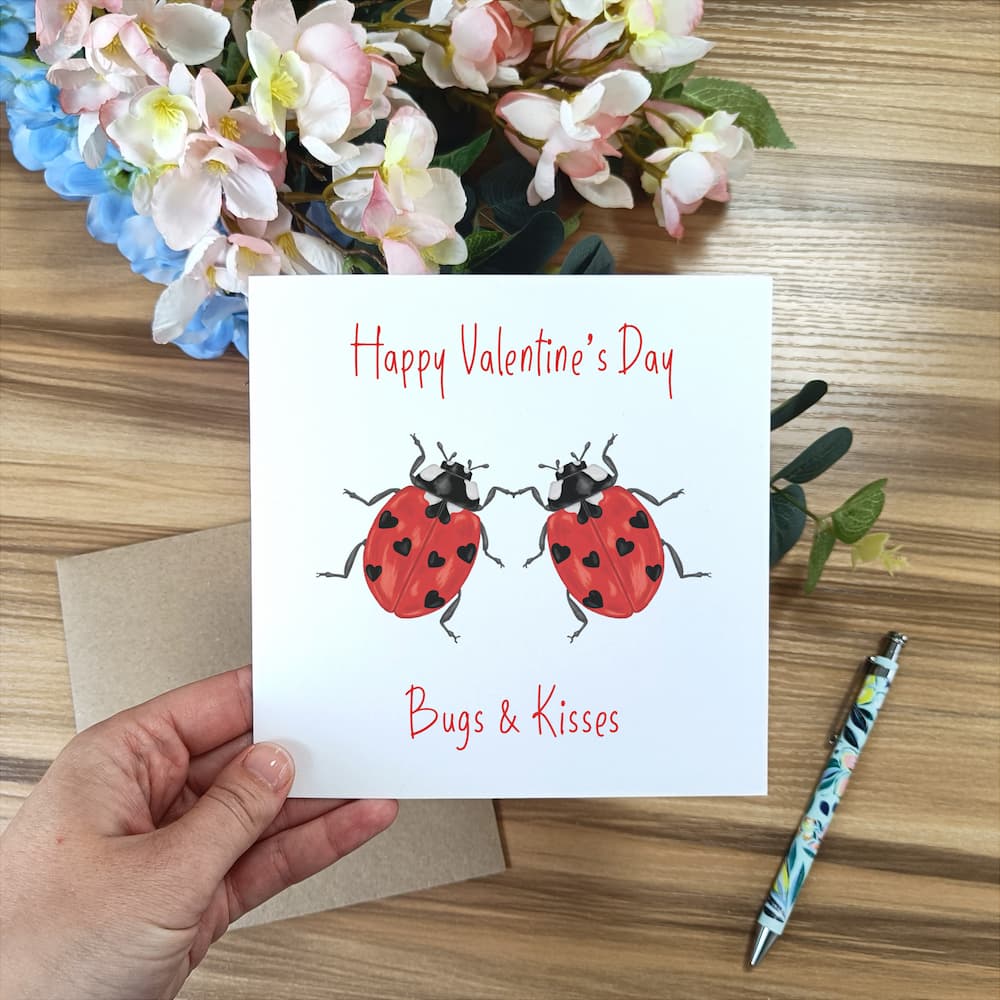Personalised Ladybird Valentine's Day Card