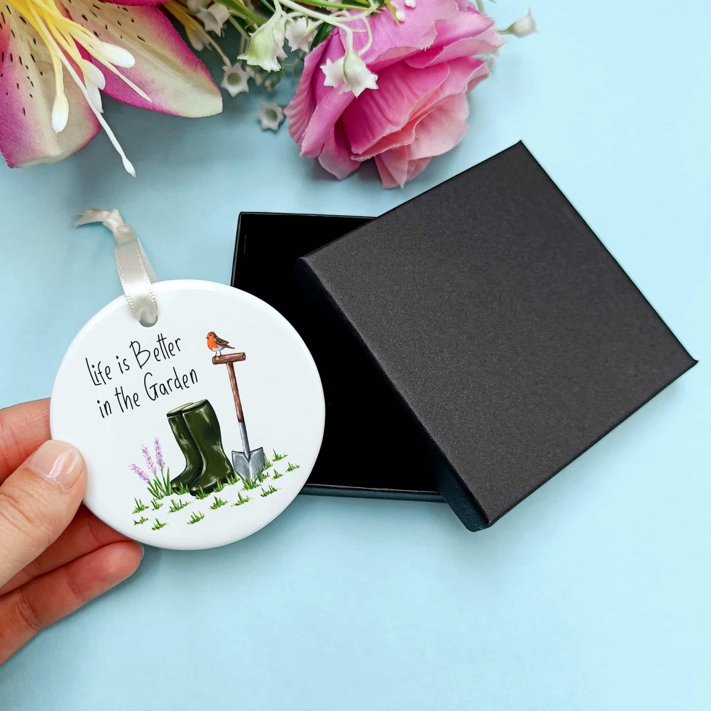 Gardening Ceramic Hanging Ornament | Life is Better at the Allotment / Garden
