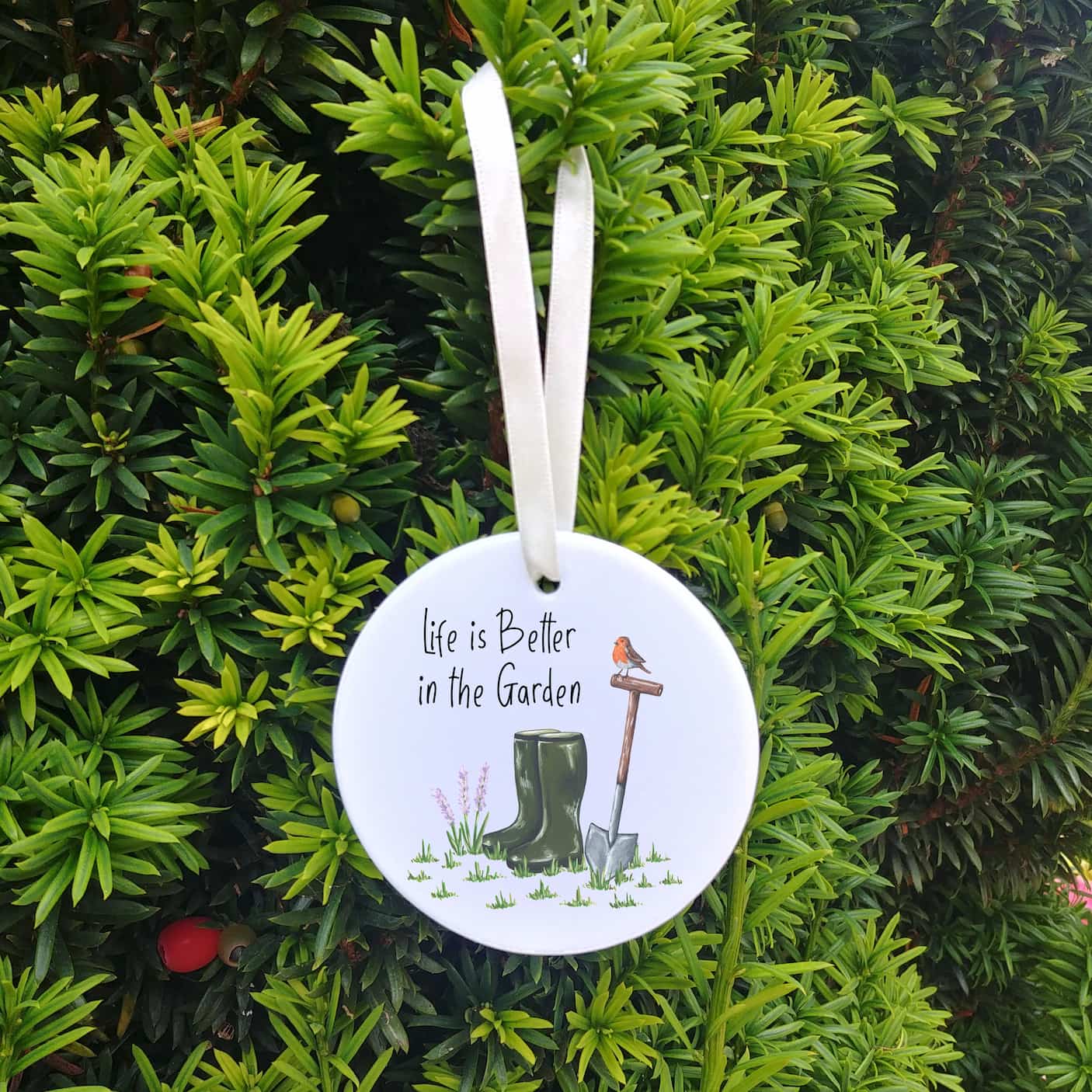 Gardening Ceramic Hanging Ornament | Life is Better at the Allotment / Garden