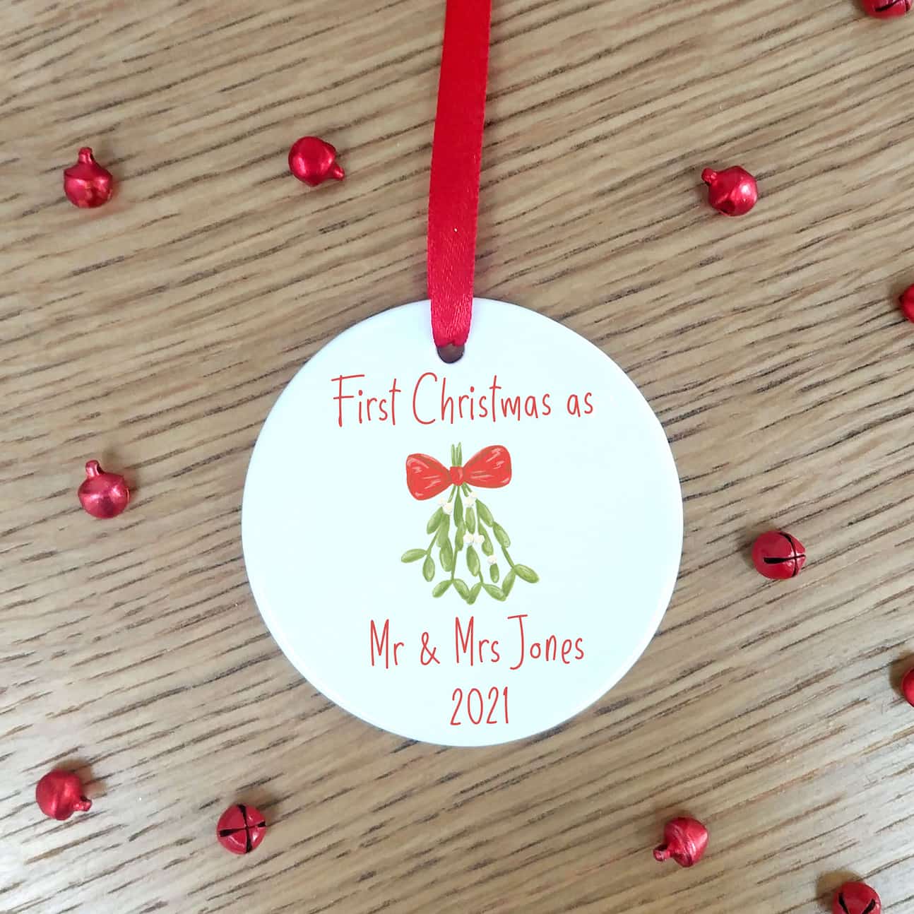 First Christmas as Mr and Mrs Tree Decoration | Mistletoe First Married Christmas