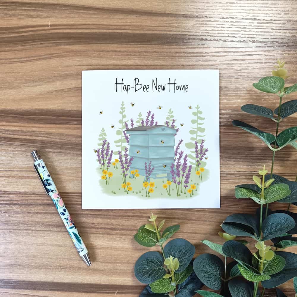 Personalised Bee Hive New Home Card