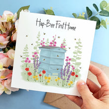 Load image into Gallery viewer, Personalised Bee Hive New Home Card
