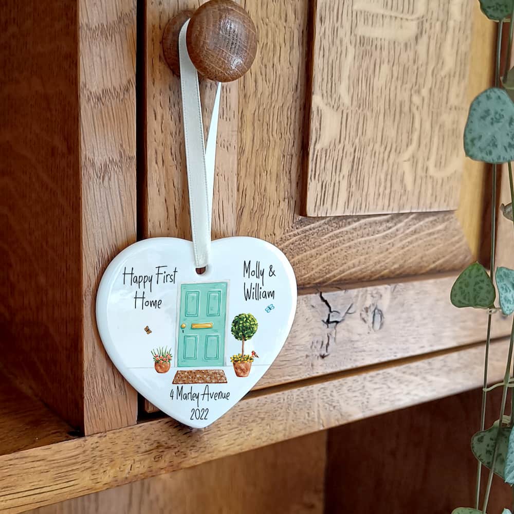 New Home Ceramic Heart Decoration