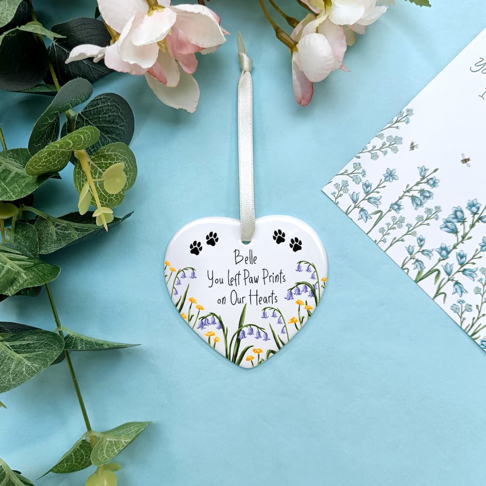 Personalised Pet Memorial Heart Decoration