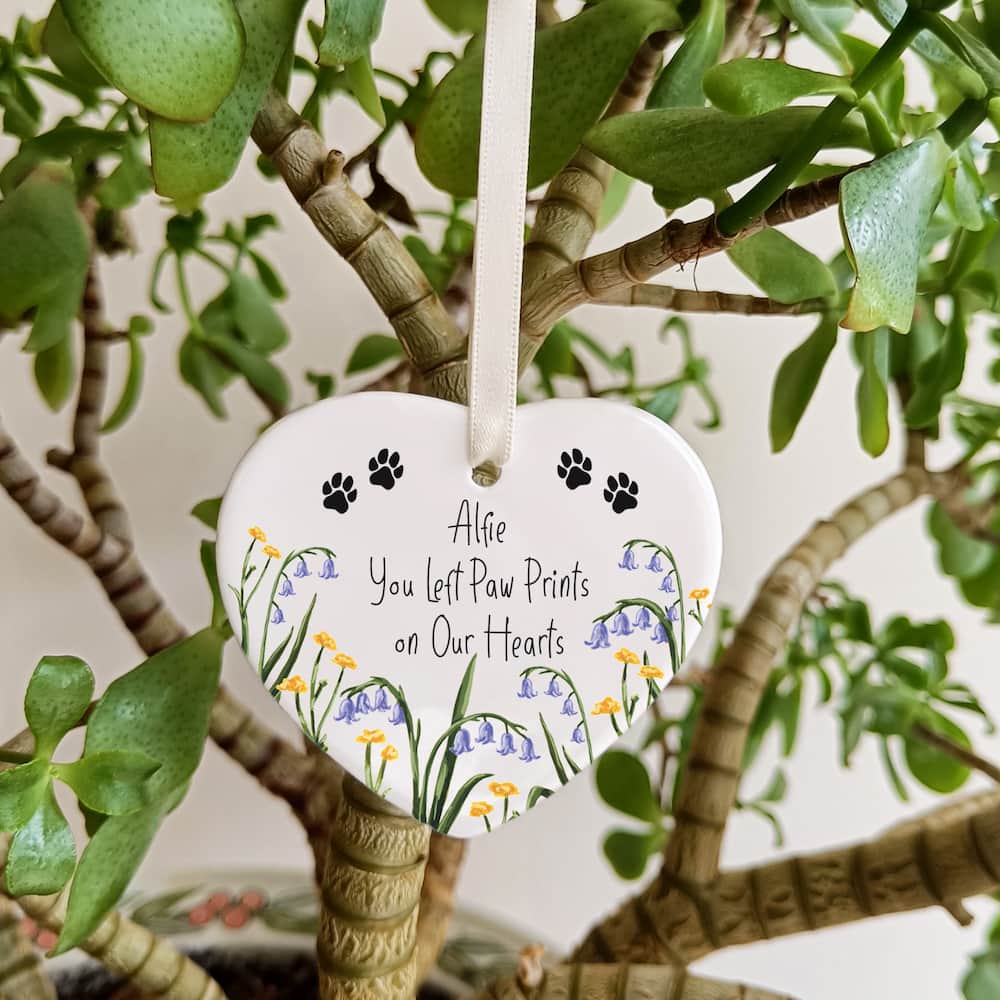 Personalised Pet Memorial Heart Decoration