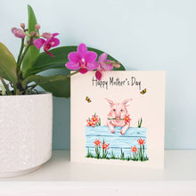 Load image into Gallery viewer, Illustrated Cute Pig Mother&#39;s Day Card | Hogs &amp; Kisses
