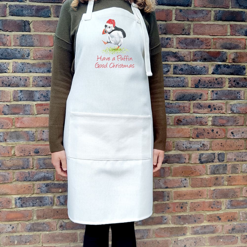 Puffin Christmas Apron