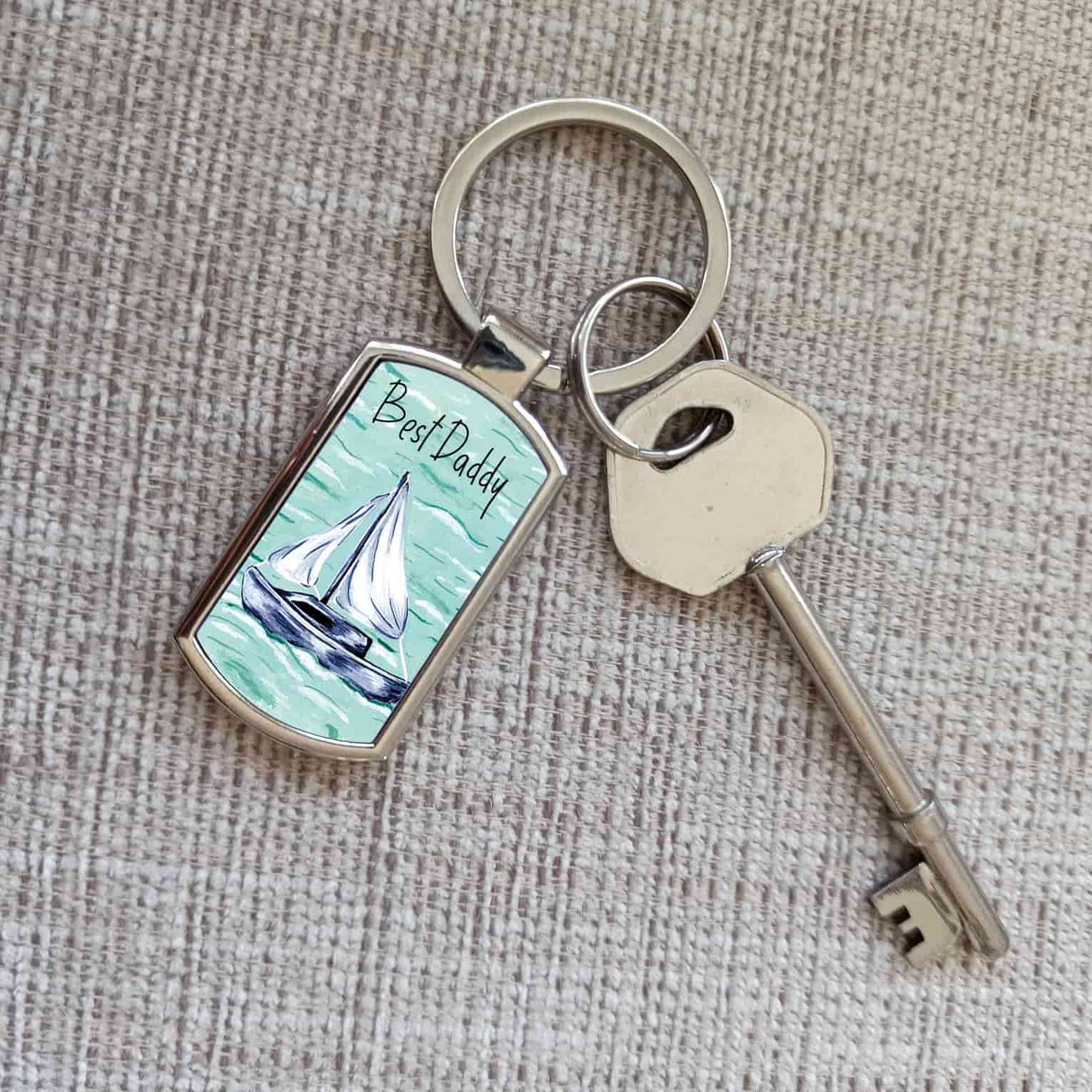Personalised Sailing Keyring | Best Dad Keychain
