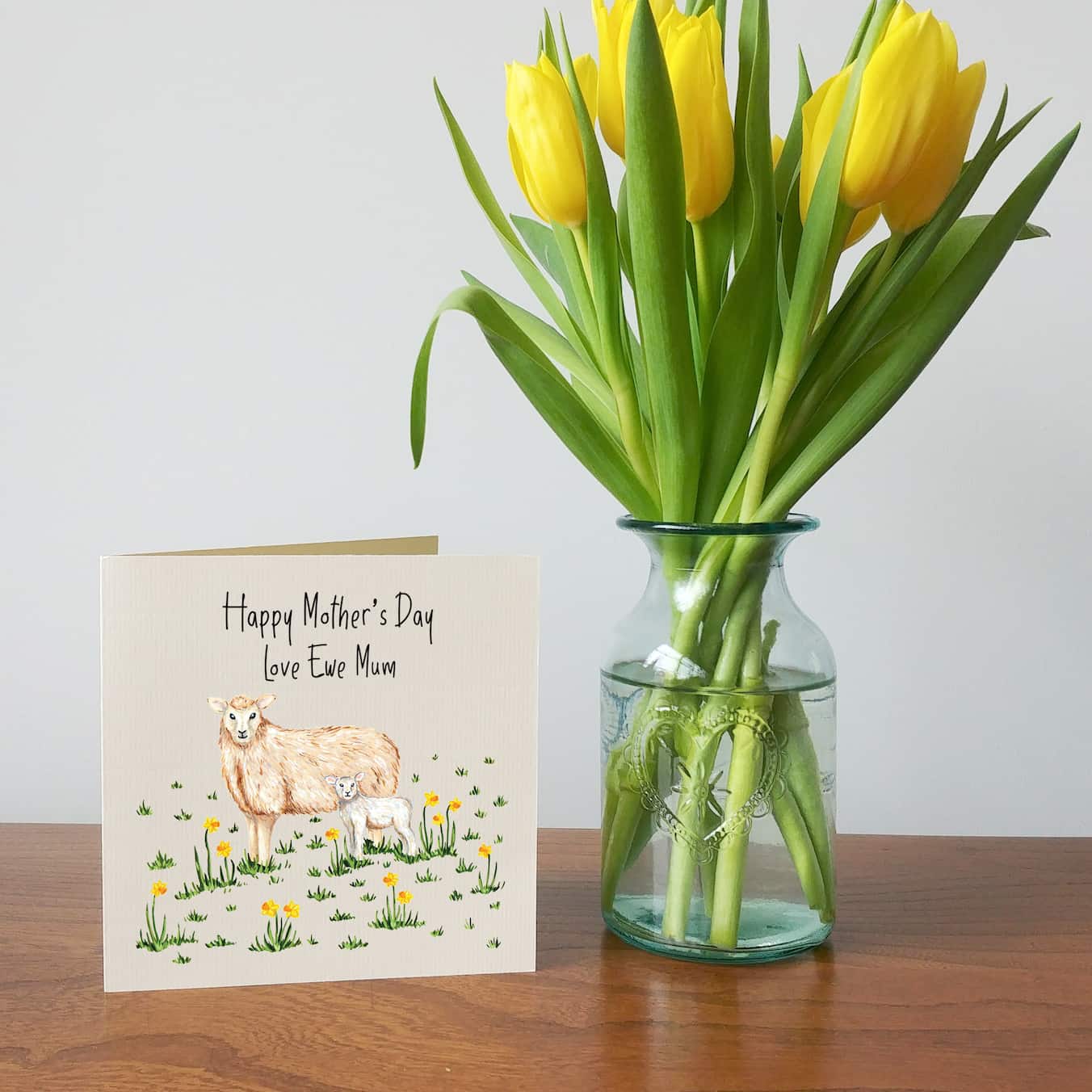 Personalised Sheep and Lamb Mother's Day Card | Love Ewe Mum