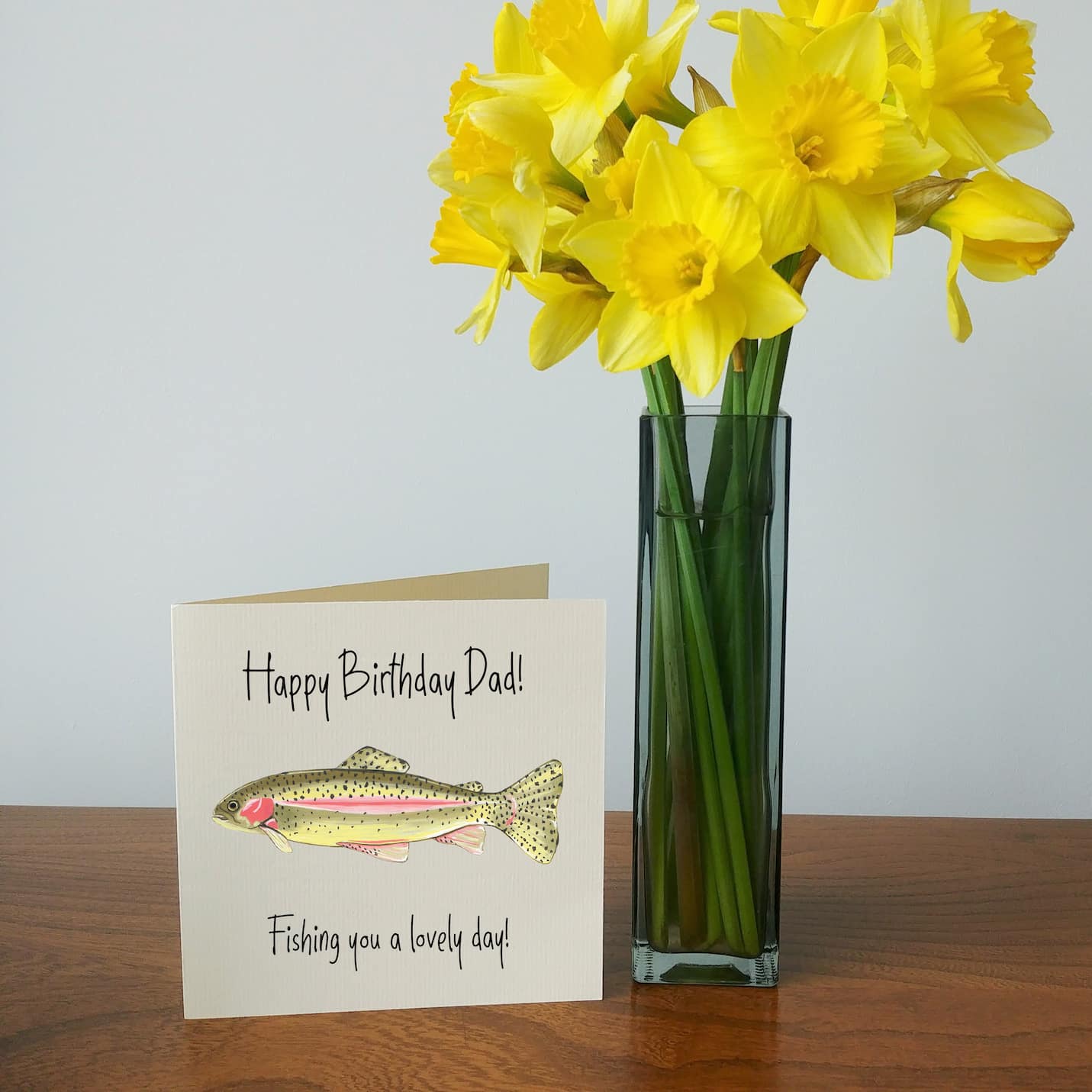 Illustrated Rainbow Trout Birthday Card
